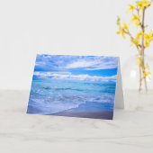 Zee, lucht en inspirerende quote kaart (Gele Bloem)