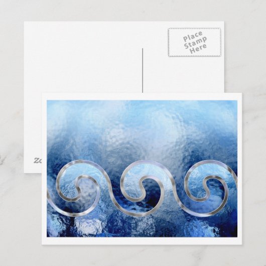 zee , lucht en surf briefkaart (Voorkant / Achterkant)