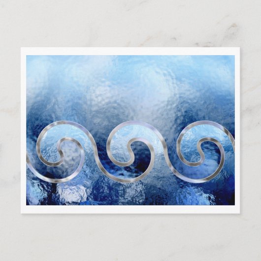 zee , lucht en surf briefkaart (Voorkant)