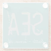 ZEE Luchthavencode Seattle Typografie Glazen Onderzetter (Achterkant)