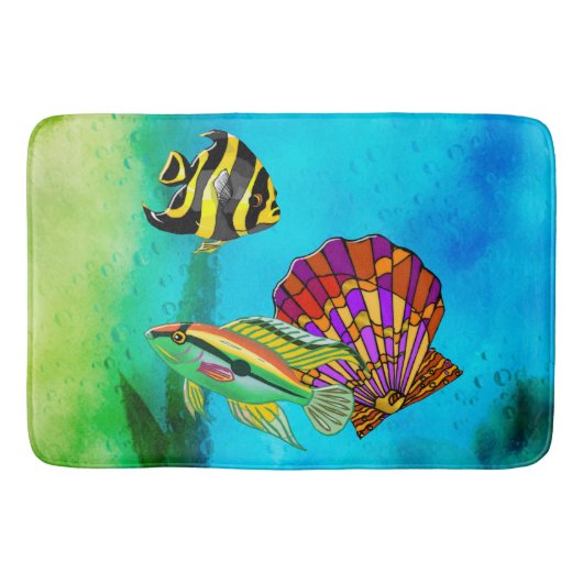 Zee maakt gemengde media badmat (Voorkant)