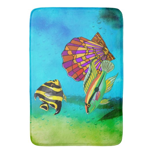 Zee maakt gemengde media badmat (Voorkant Verticaal)