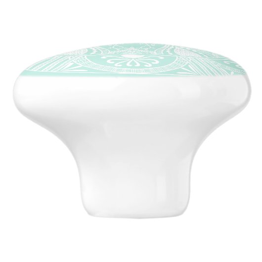 Zee Mandala Keramische Knop (Zijkant)