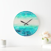 Zee Matig geverfde gladde zeeen muurklok Grote Klok (Huis)