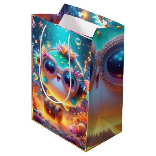 Zee Medium Cadeauzakje (Achterkant Gekanteld)