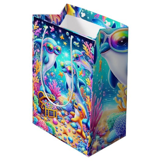 Zee Medium Cadeauzakje (Achterkant Gekanteld)