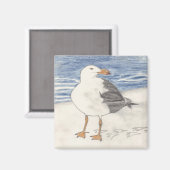 ZEE MEEUW magneet (vierkant) (Voorkant / Achterkant)