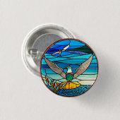 🌊 Zee Meeuw Oceaan Cadeau voor kust natuur liefhe Ronde Button 3,2 Cm (Voorkant /achterkant)