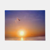 Zee Meeuw Oceaan Zonsondergang Deurmat (Voorkant)