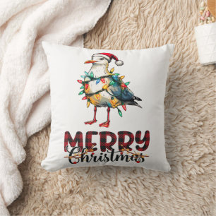 Zee meeuw zeemeeuw Zee vogel kerst Pet Xmas Kussen