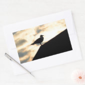 Zee Meeuw Zonsondergang Rechthoekige Sticker (Envelop)
