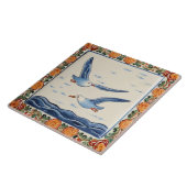 Zee meeuwen oceaan zeevogels vliegen tegeltje (Zijkant)