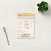 Zee Meeuwen Op Strand Bij Zonsondergang Post-it® Notes (Kantoor)
