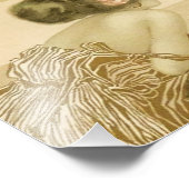 Zee meisje met roze roze roze druk Foto Afdruk (Hoek)