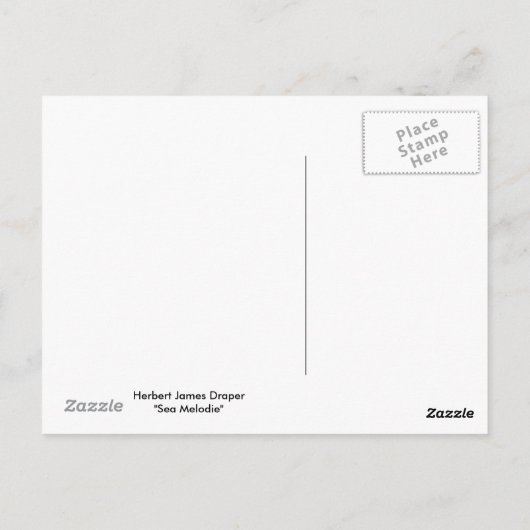 Zee Melodie - Herbert James Draper Briefkaart (Achterkant)