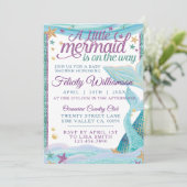 Zee Mermaid Baby shower Kaart (Staand voorkant)