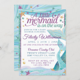Zee Mermaid Baby shower Kaart