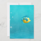 Zee Mermaid Princess verjaardagsuitnodiging Kaart (Achterkant)