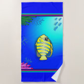 Zee met aanloophanddoek strandlaken (Voorkant)