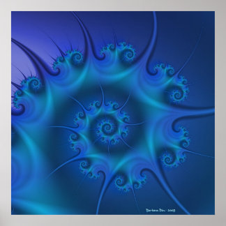 Zee met blauwe ogen poster