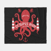 Zee met deuk en fantasy | Octopus | Nautische Mok Fleece Deken (Voorkant (Horizontaal))