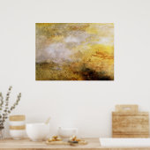 Zee met dolfijnen van Joseph Mallord Turner Poster (Keuken)