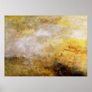 Zee met dolfijnen van Joseph Mallord Turner Poster