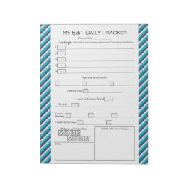 Zee met gekleurd striped design Notitieblok