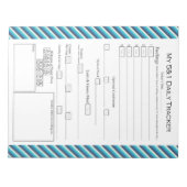 Zee met gekleurd striped design Notitieblok (Voorkant)