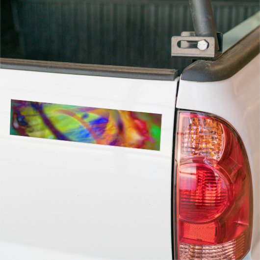 Zee met gespleten bloem bumpersticker (Op Truck)