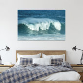 Zee met golf fluistering canvas afdruk (Insitu (Slaapkamer))
