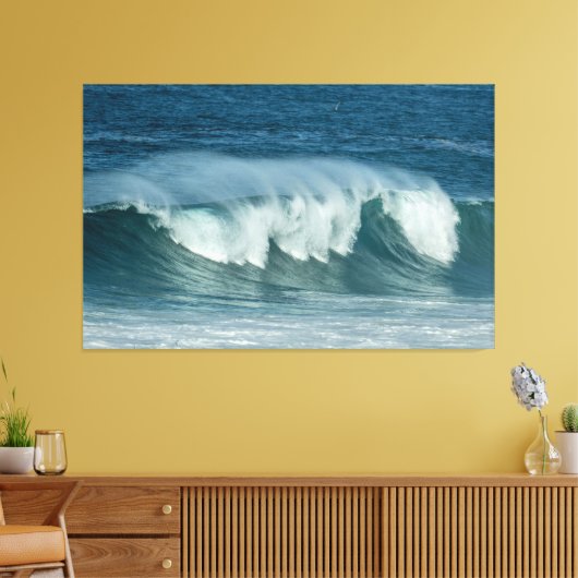 Zee met golf fluistering canvas afdruk (Insitu (Woonkamer))