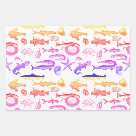 Zee met heldere regenboog Inpakpapier Vel (Voorkant)