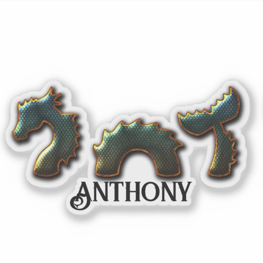 Zee met Jouw naam Sticker (Voorkant)