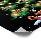 Zee met kerstboomschildpadden poster (Hoek)