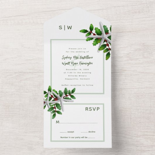 Zee met kerstweddenschap sterft overal in één keer all in one uitnodiging (Binnen)