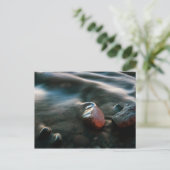 Zee met langdurige blootstelling briefkaart (Staand voorkant)