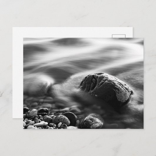 Zee met langdurige blootstelling briefkaart (Voorkant / Achterkant)