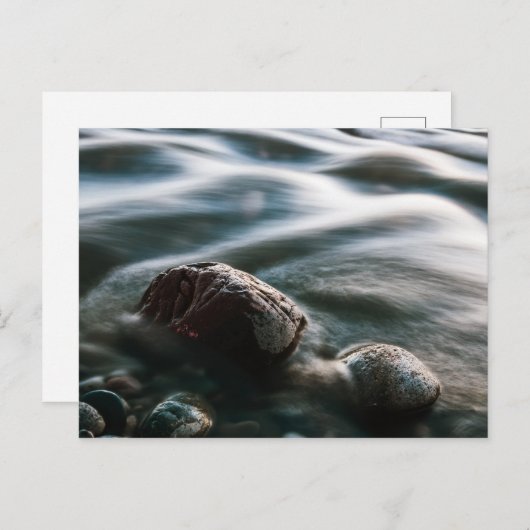 Zee met langdurige blootstelling briefkaart (Voorkant / Achterkant)