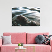 Zee met langdurige blootstelling canvas afdruk (Insitu (Woonkamer))