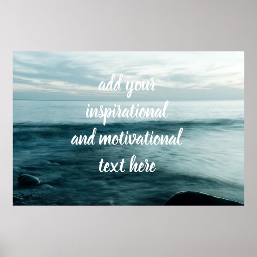 Zee met langdurige blootstelling poster (Voorkant)