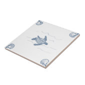 Zee met schuifregelaar met schuifbalken tegeltje (Zijkant)