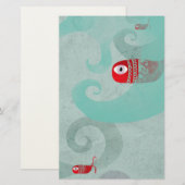 Zee met witte elegantie briefpapier (Voorkant / Achterkant)