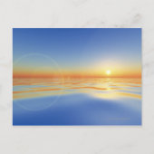 Zee met zon briefkaart (Voorkant)