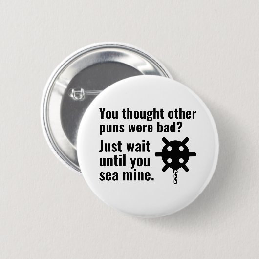 Zee Mine Pun Ronde Button 5,7 Cm (Voorkant /achterkant)