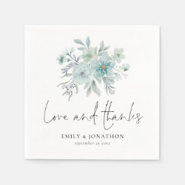 Zee Mist Florals Wedding Verloving Love Bedankt Servet