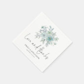 Zee Mist Florals Wedding Verloving Love Bedankt Servet (Hoek)