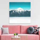Zee mist onder de berg canvas afdruk (Insitu (Woonkamer))