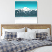 Zee mist onder de berg canvas afdruk (Insitu (Slaapkamer))