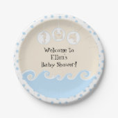 Zee Mobile Blue Paper-Borden Papieren Bordje (Voorkant)